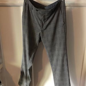 Ted Baker grey plaid cropped pant